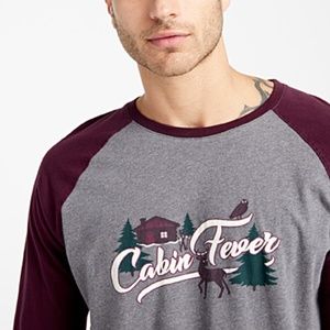 Cabin fever’organic cotton lounge long sleeve shirt NWT